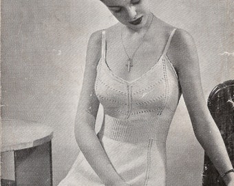 Emu 26 Cami-knickers - 34" Bust - Vintage 1930s knitting pattern download