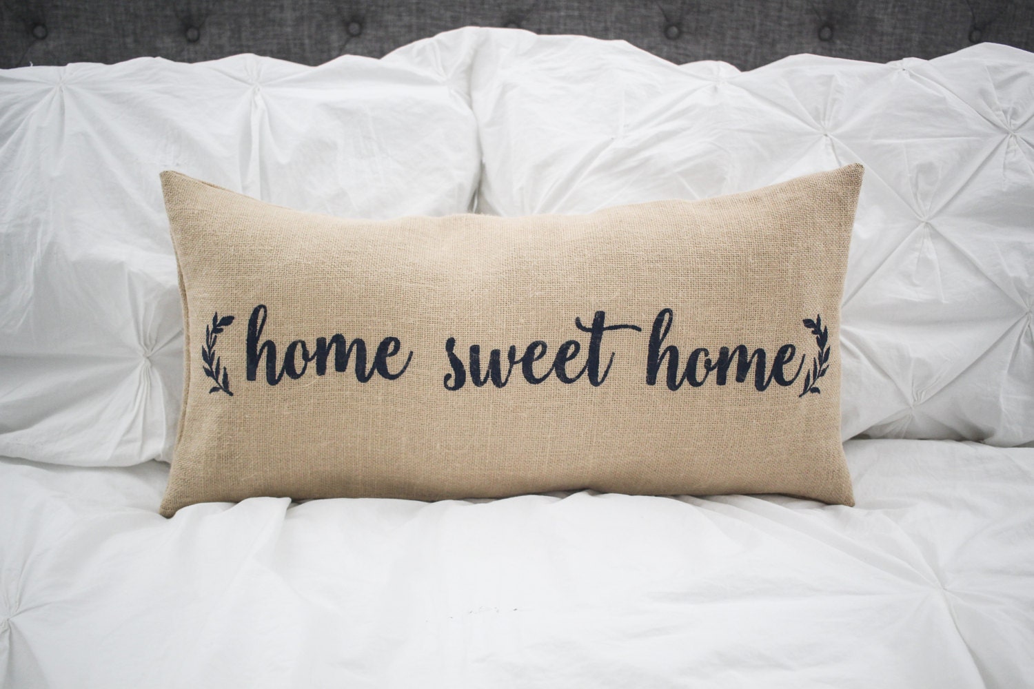 Home Sweet Home lumbar pillow cover farmhouse style12x24 Etsy