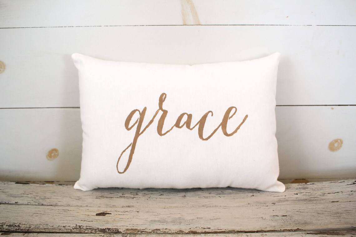 Grace Decorative Pillow Grace Home Decor Pillow Simple Etsy
