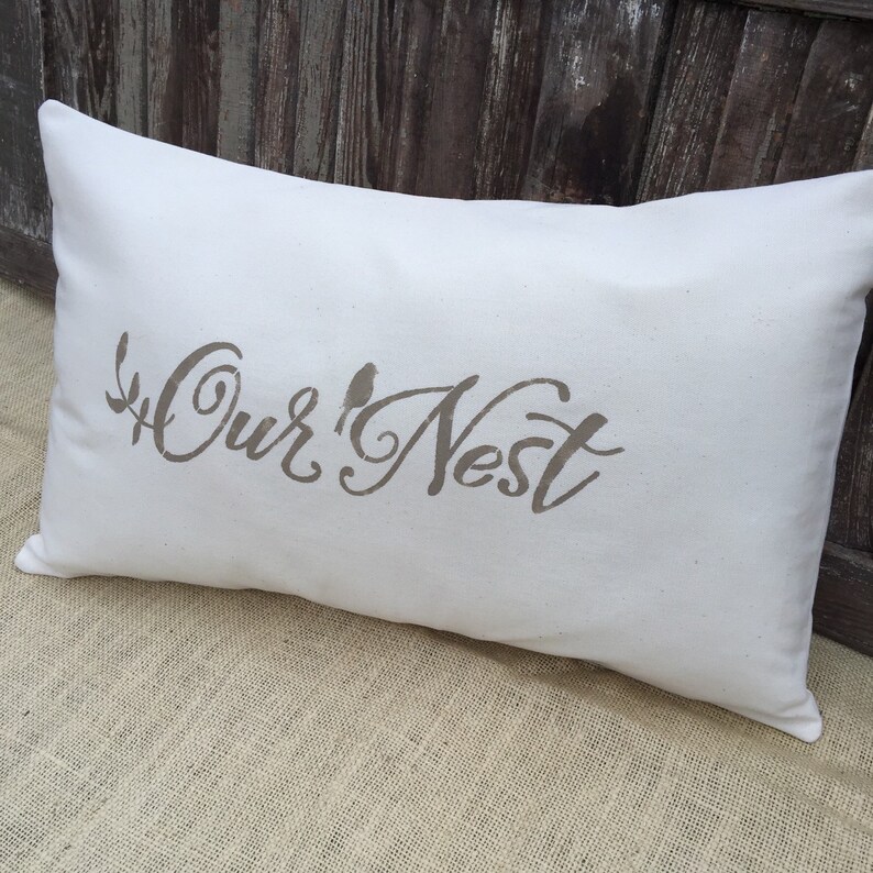 Our nest pillow coverlumbar pillow coverburlap pillow cover Etsy