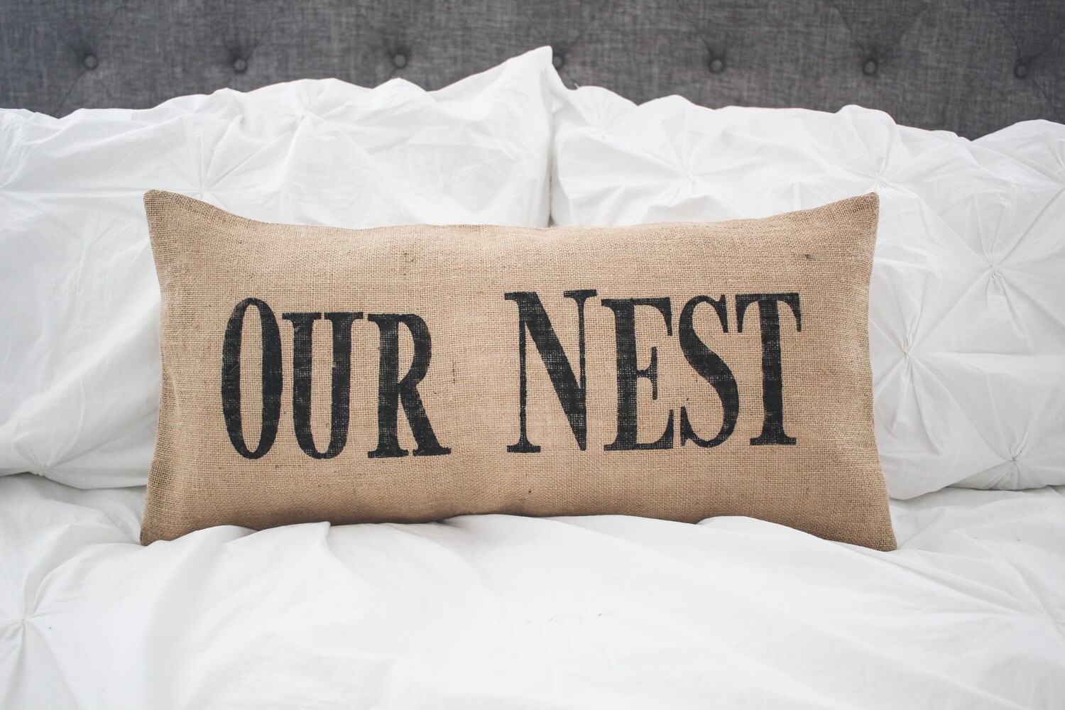OUR NEST pillow cover lumbar pillow cover farmhouse style Etsy