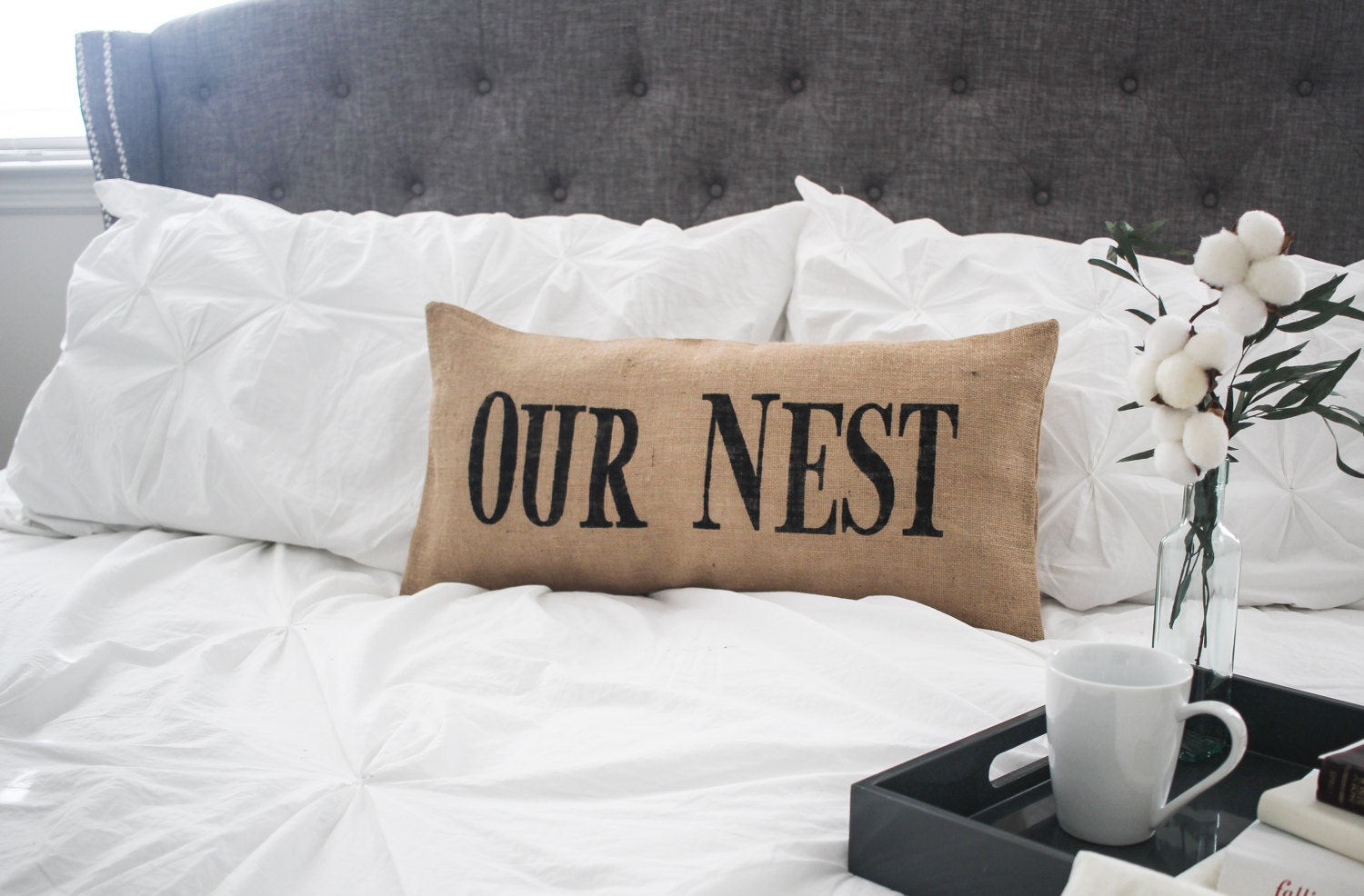 OUR NEST pillow cover lumbar pillow cover farmhouse style Etsy