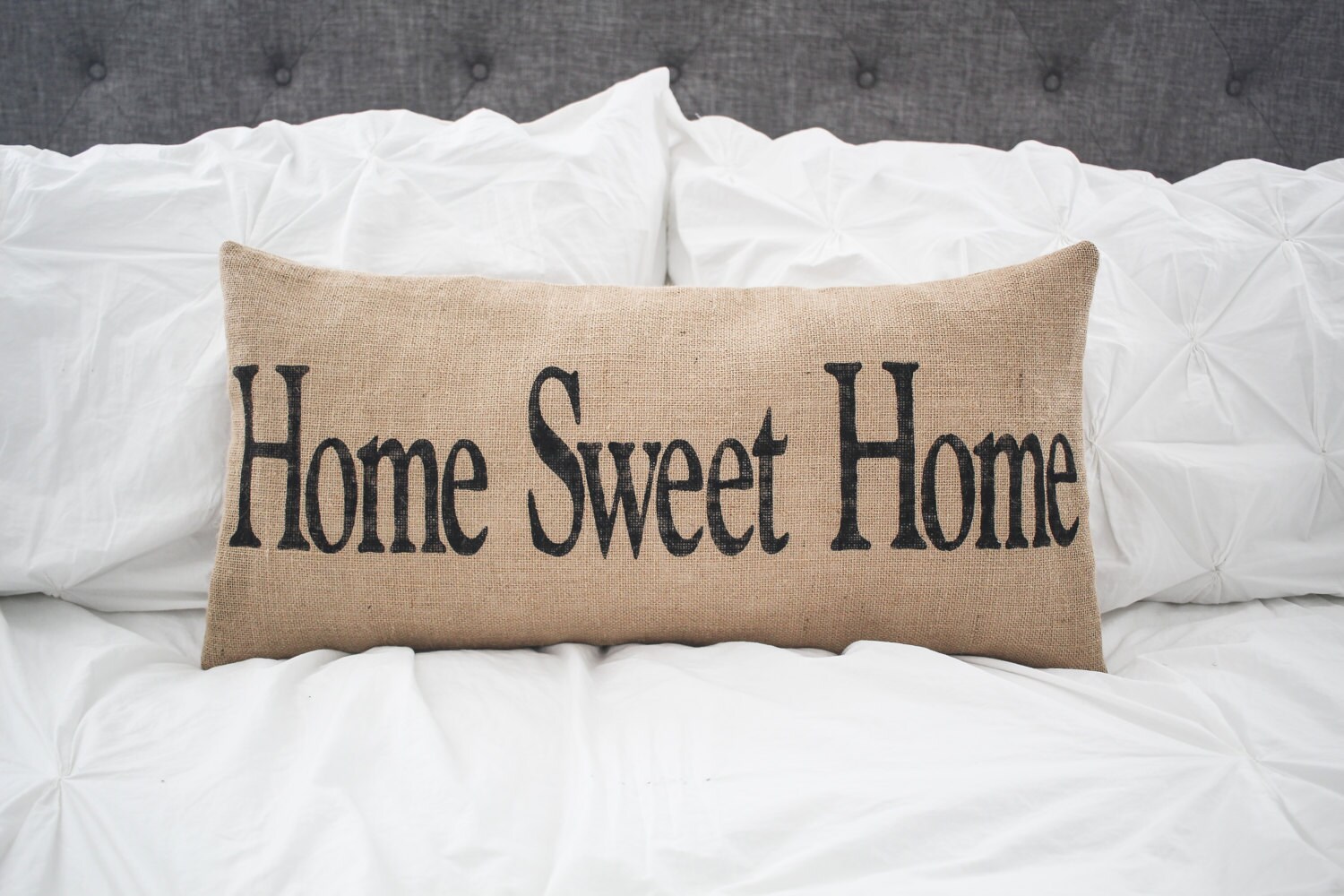 Home Sweet Home lumbar pillow cover farmhouse style12x24 Etsy