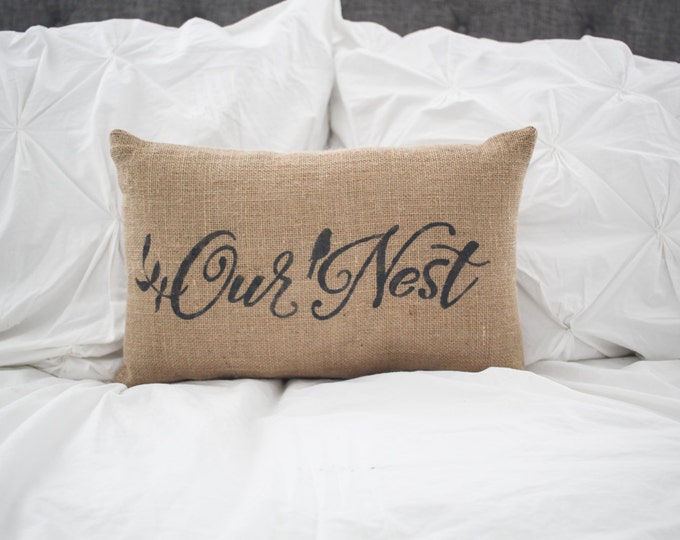 Our Nest Pillow Home Pillow Home Decor Special Couple Etsy