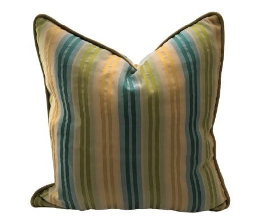 OFFER! 60% Discount, Pure Silk Pillow Cover in Stripes