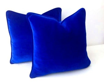 Royal Blue Pillow Etsy