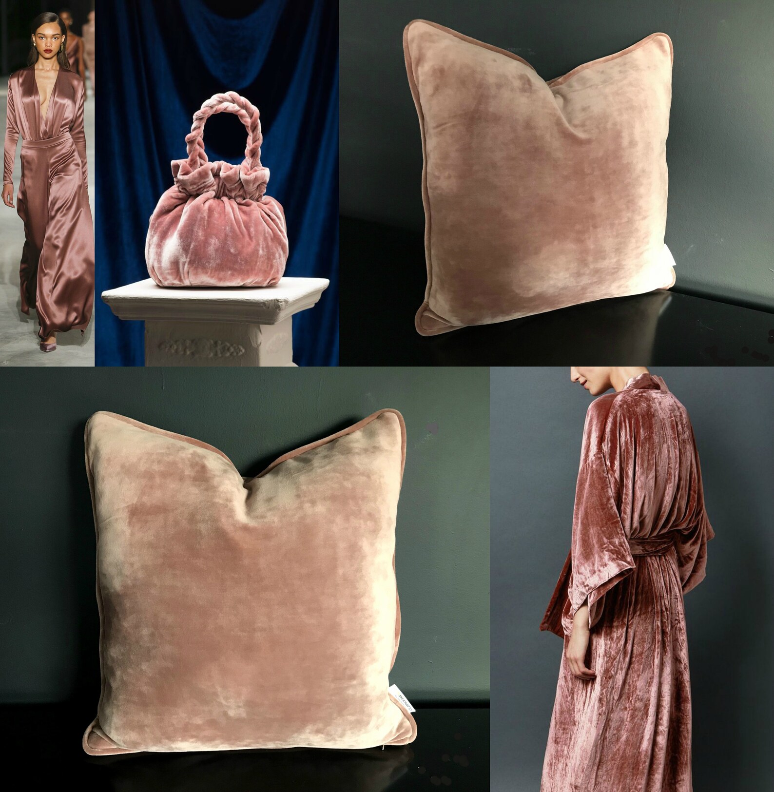 Dusty Rose Velvet Pillow Cover Blush Pink Cushion Cover Etsy