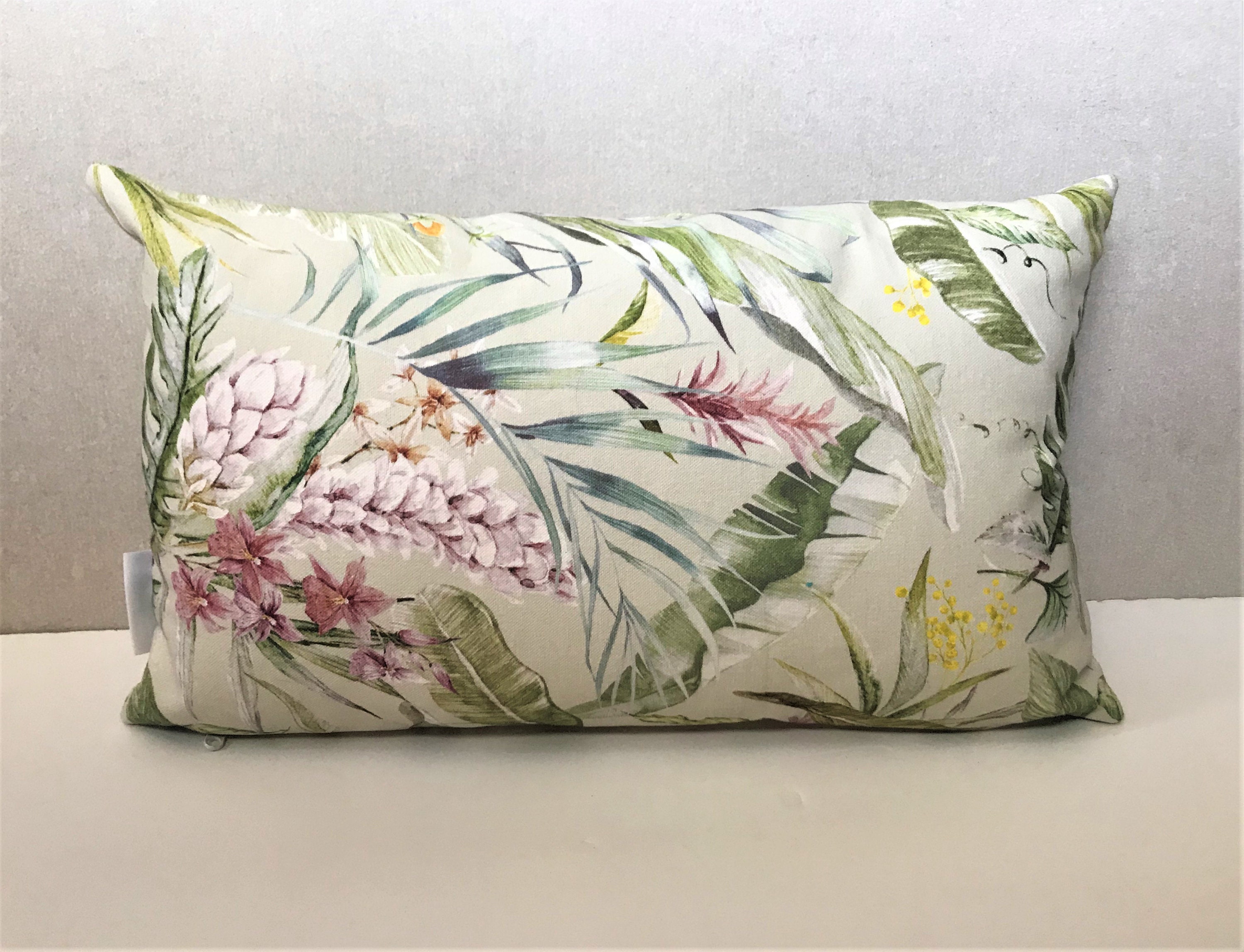 Tropical Pillow Cover Floral Cushion Cover in Pure Cotton Etsy UK