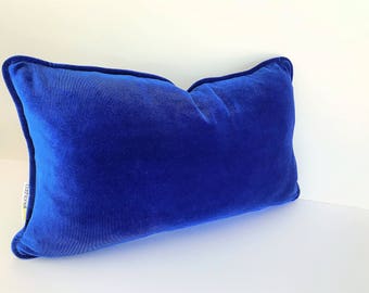 Royal Blue Velvet Pillow Cover, Cobalt Blue Cushion Cover