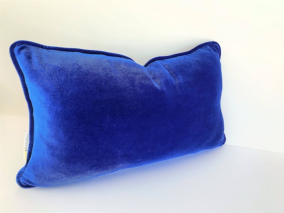 blue velvet pillow case