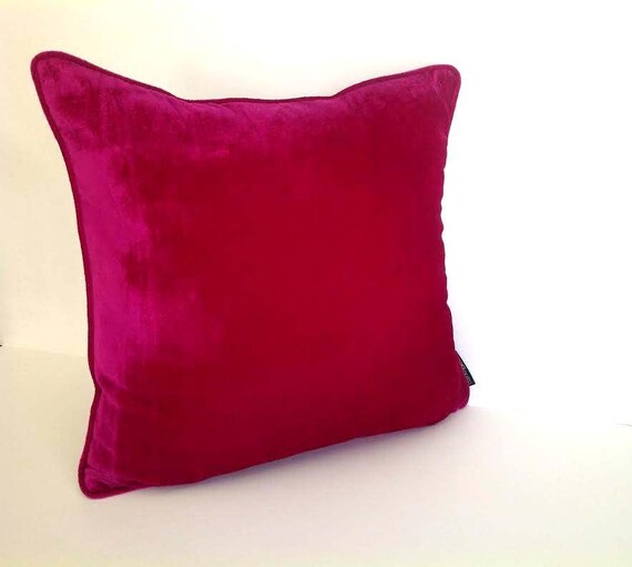 Magenta Fuchsia Pink Throw Velvet Pillow Cover Fuchsia Etsy