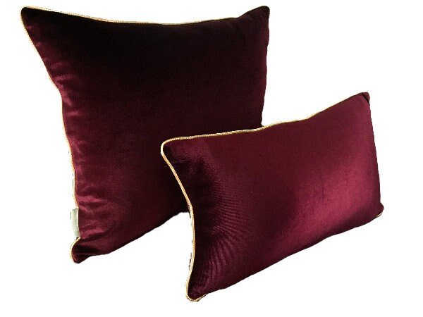maroon lumbar pillow