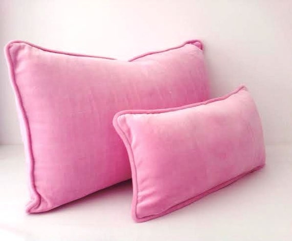 Baby Pink Velvet Pillow Cover, Pink Cushion Cover