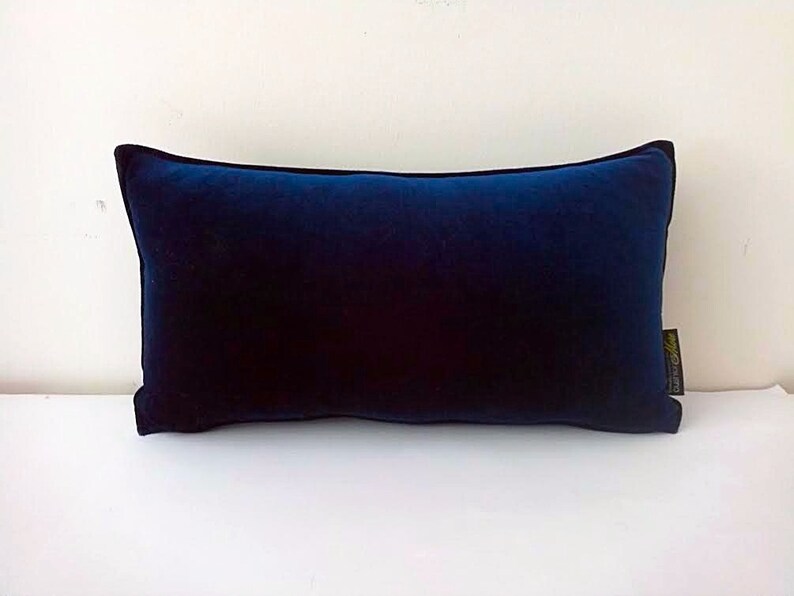 Navy Blue Velvet Pillow Cover Midnight Blue Velvet Cushion Etsy