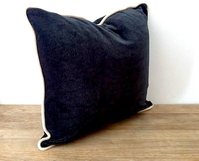 Charcoal Grey Velvet Throw Pillow Cover Dark Grey Cushion ...
