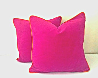 fuschia accent pillows