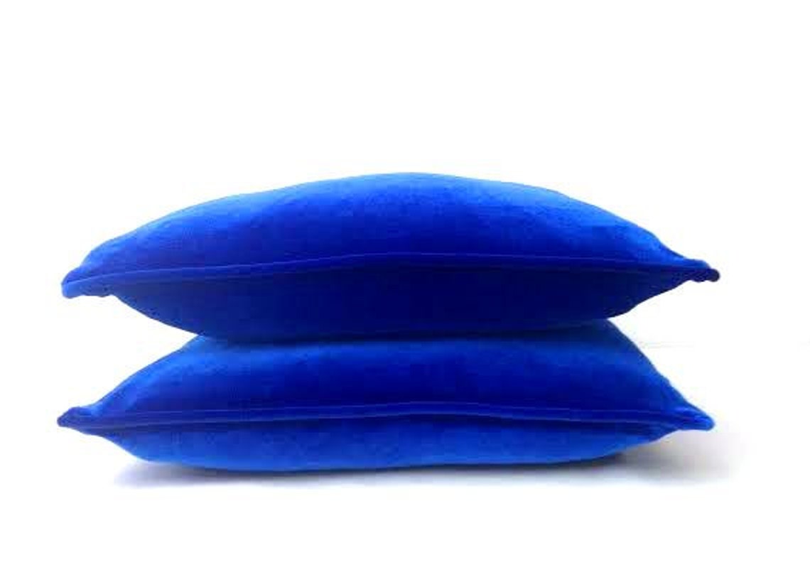 Royal Blue Throw Velvet Pillow Cover Cobalt Blue Cushion Etsy