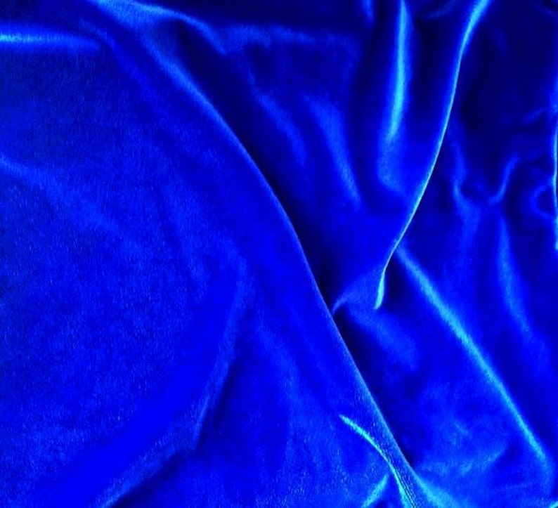 Royal Blue Velvet Fabric Width 57 Cobalt Blue Velvet - Etsy