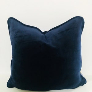 Navy Blue Velvet Pillow Cover Dark Blue Blue Velvet Pillow Cover Blue Throw