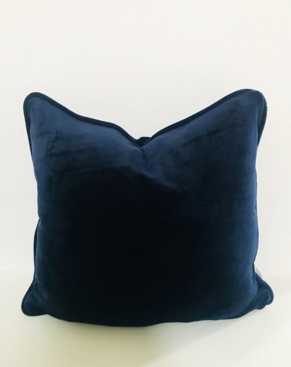 blue velvet pillow case