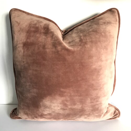 Dusty Rose Velvet Pillow Cover Rose Pink Pillow Case Rose Etsy