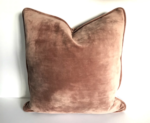 Dusty rose velvet pillow hotsell