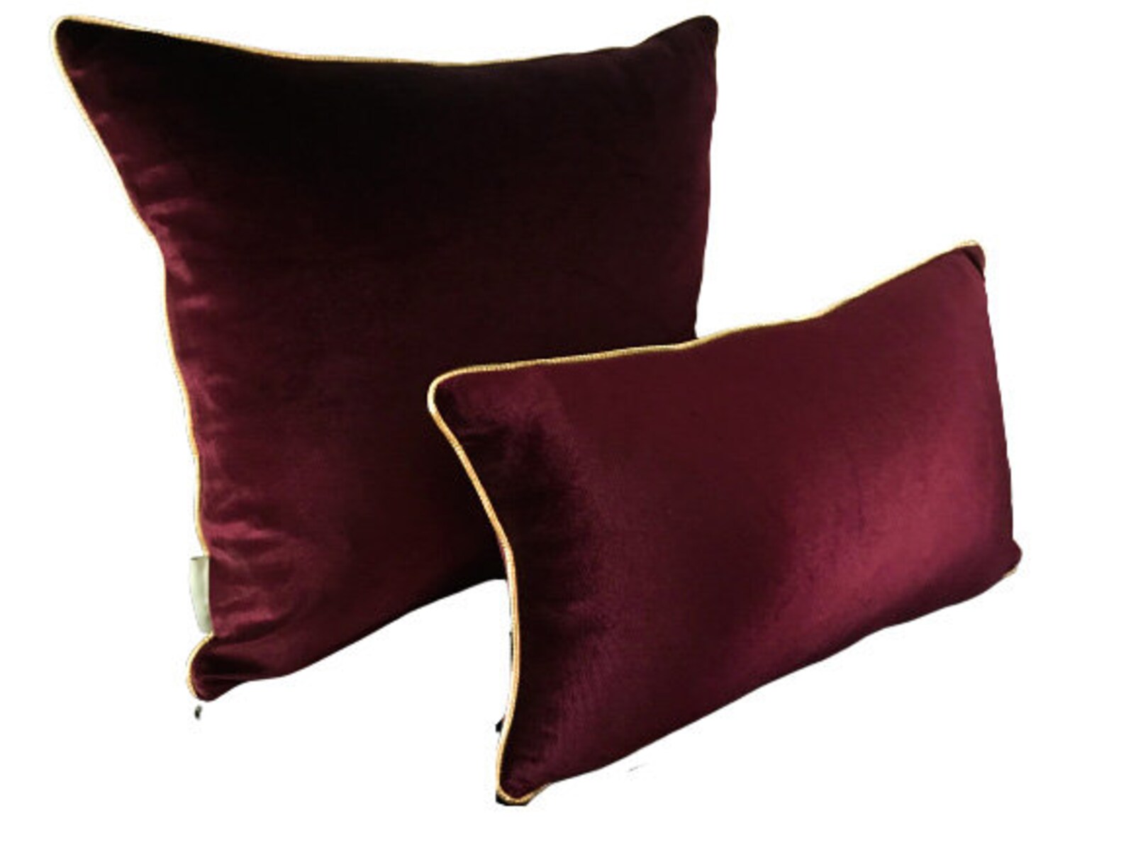 Burgundy With Gold Pillow Cover Lumbar Throw Pillow Cover Etsy