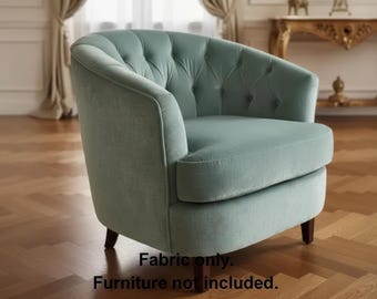 Fluwelen bekleding, ALLEEN STOF, mintgroene decorstof, meubels niet inbegrepen