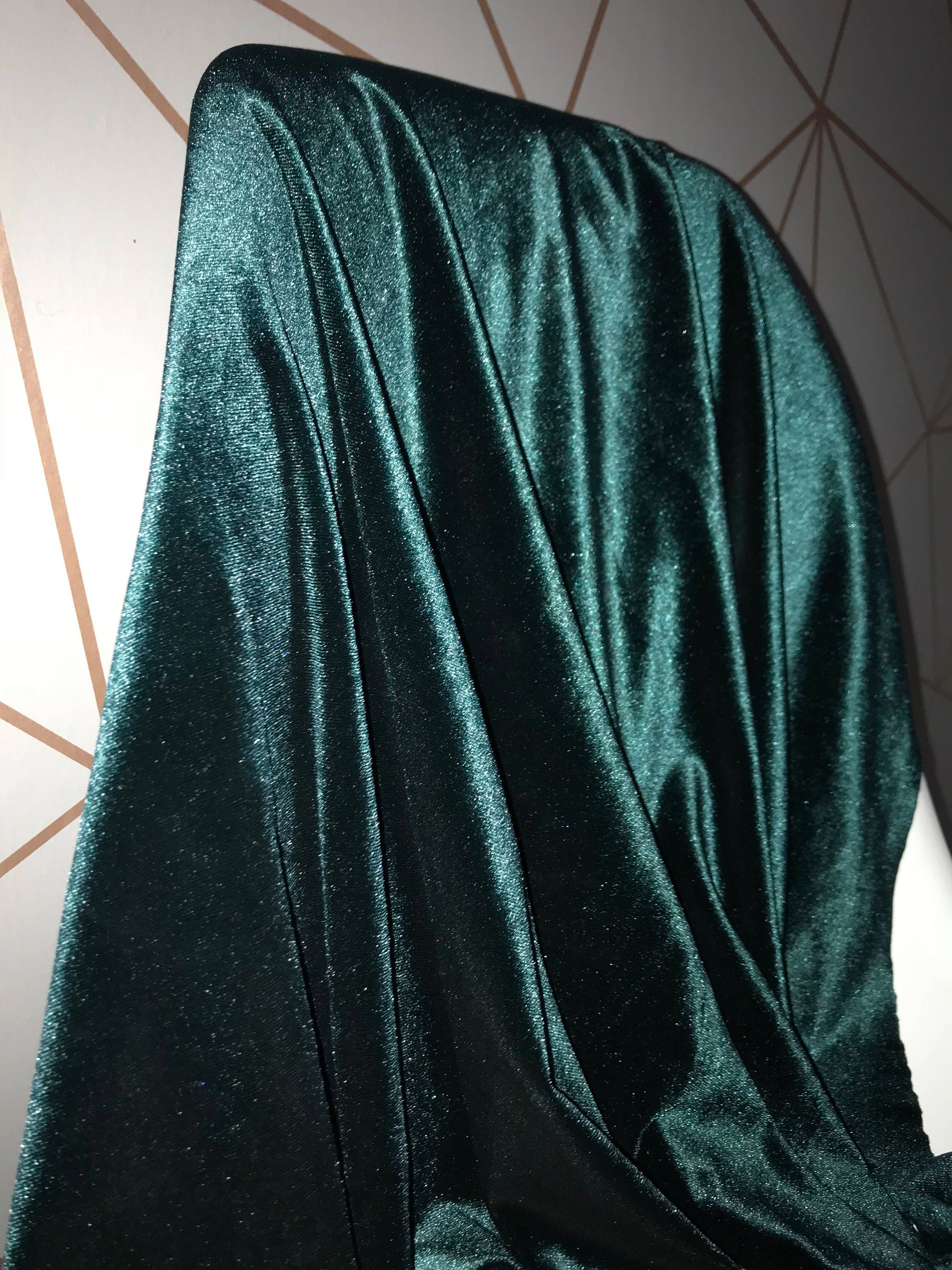 Emerald Velvet Fabric By the Yard Width 57 Dark Green Etsy