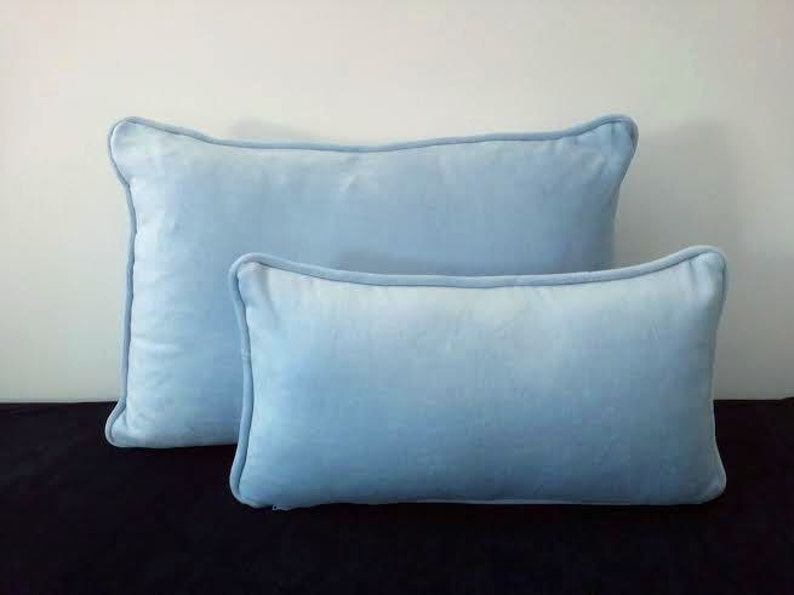 Velvet Baby Blue Throw Pillow Velvet Cushion Baby Room Decor Etsy