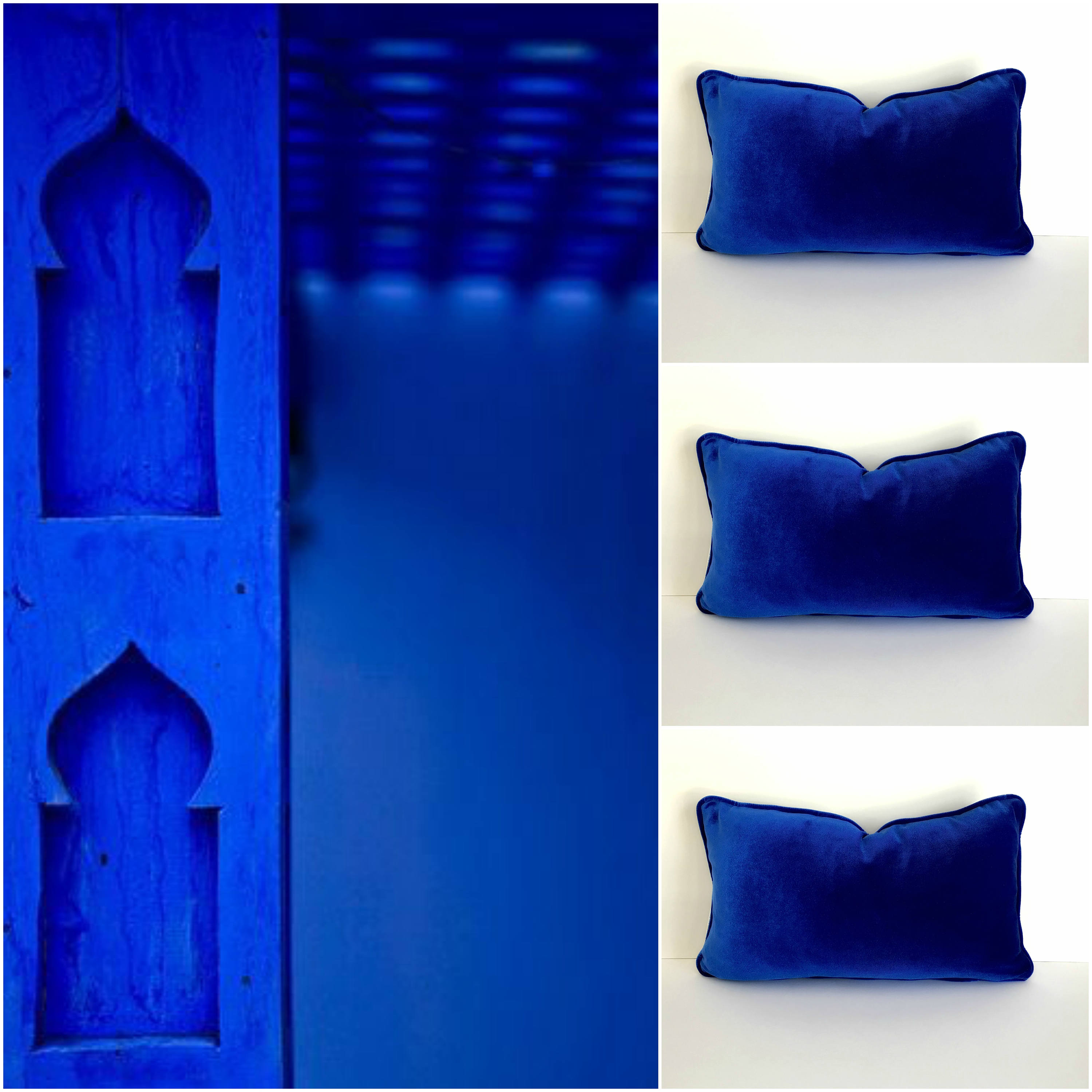 cobalt blue cushions