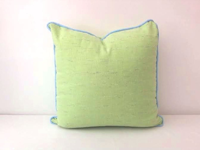Green Twill Throw Pillow Pistachio Green Cushion Pastel Etsy