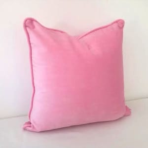 Baby Pink Velvet Pillow Cover,  Velvet Cushion Cover