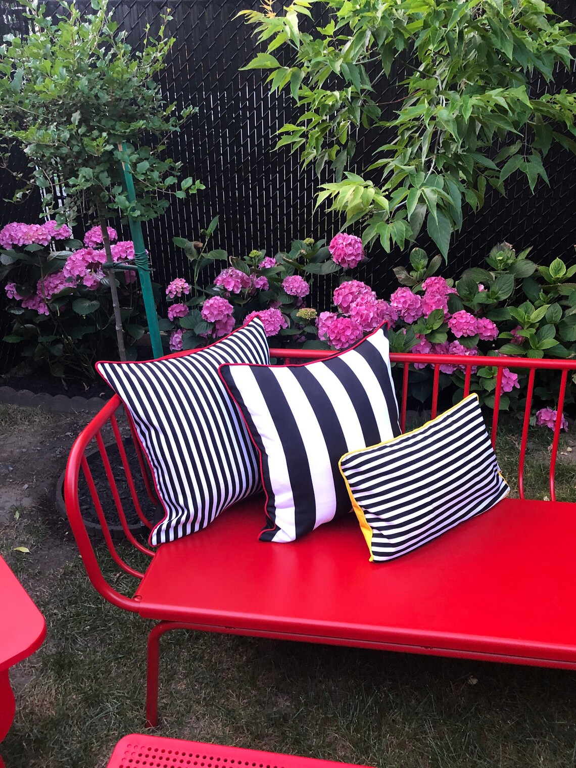 Black and White Striped Throw Pillow Cover Thin Black and Etsy