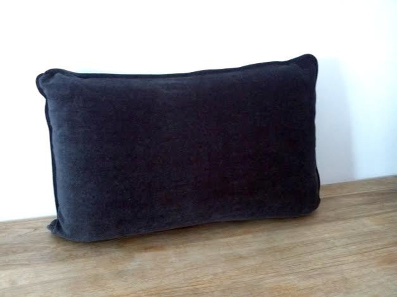 Charcoal Grey Velvet Throw Pillow Cover Dark Grey Cushion Etsy