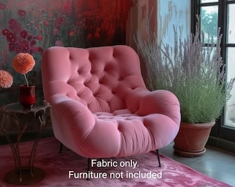 Velvet Upholstery, FABRIC ONLY, Pink Décor Fabric, Furniture Not Included
