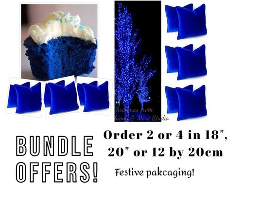 BUNDLE OFFERS! X'MAS Special Prices! Cobalt Velvet Pillow Cover