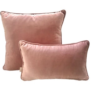 Dusty Rose Velvet Pillow Cover, Dusty Pink Cushion Cover