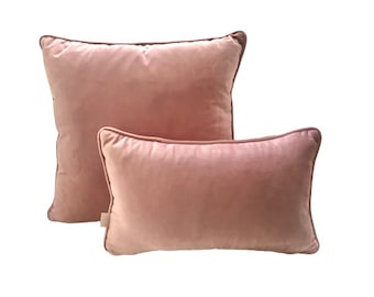 Dusty Rose Velvet Pillow Cover, Dusty Pink Cushion Cover