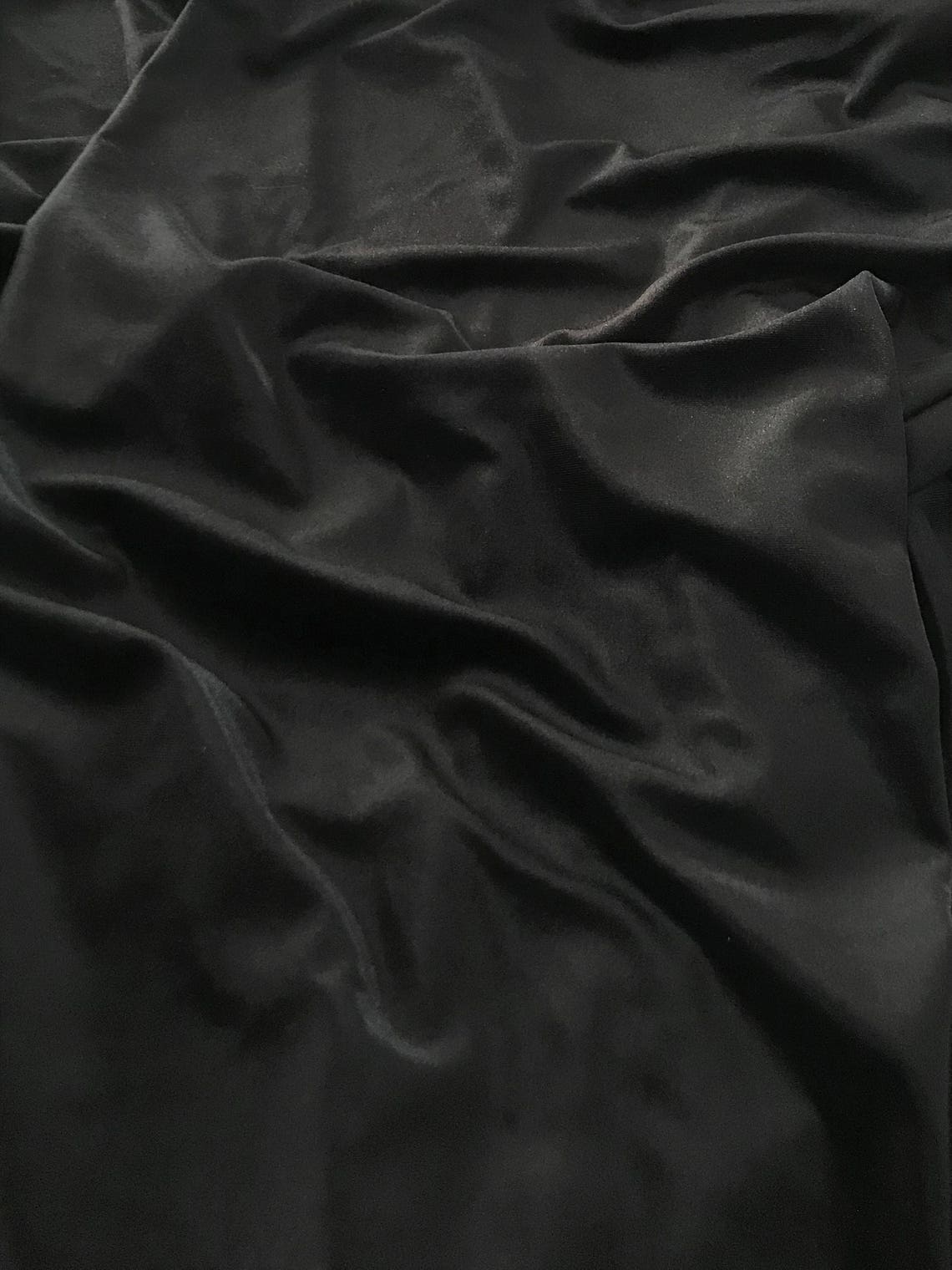 Black Velvet Fabric By the Yard Width 57 Black Velvet Etsy