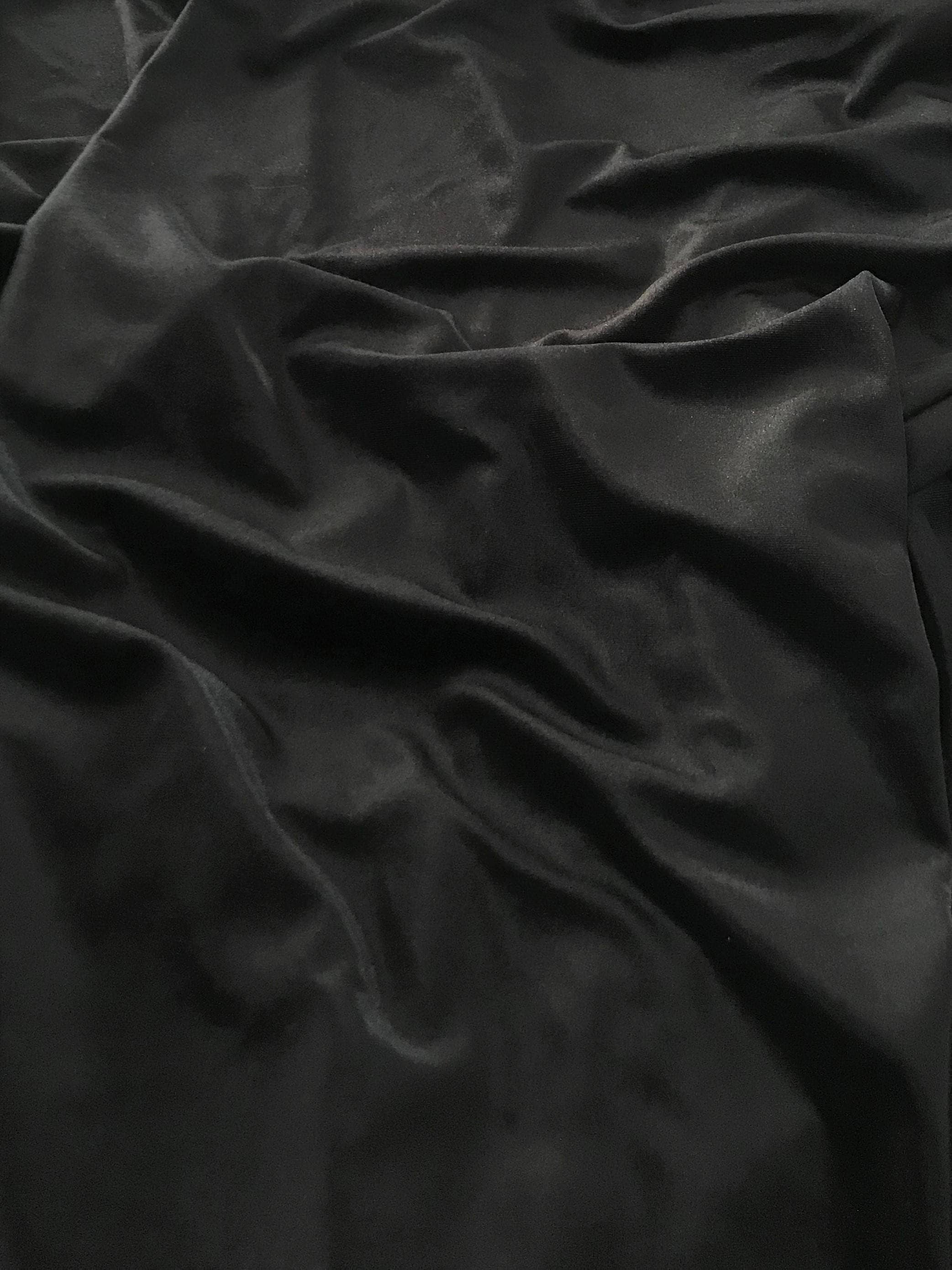 Black Velvet Fabric By the Yard Width 57 Black Velvet | Etsy