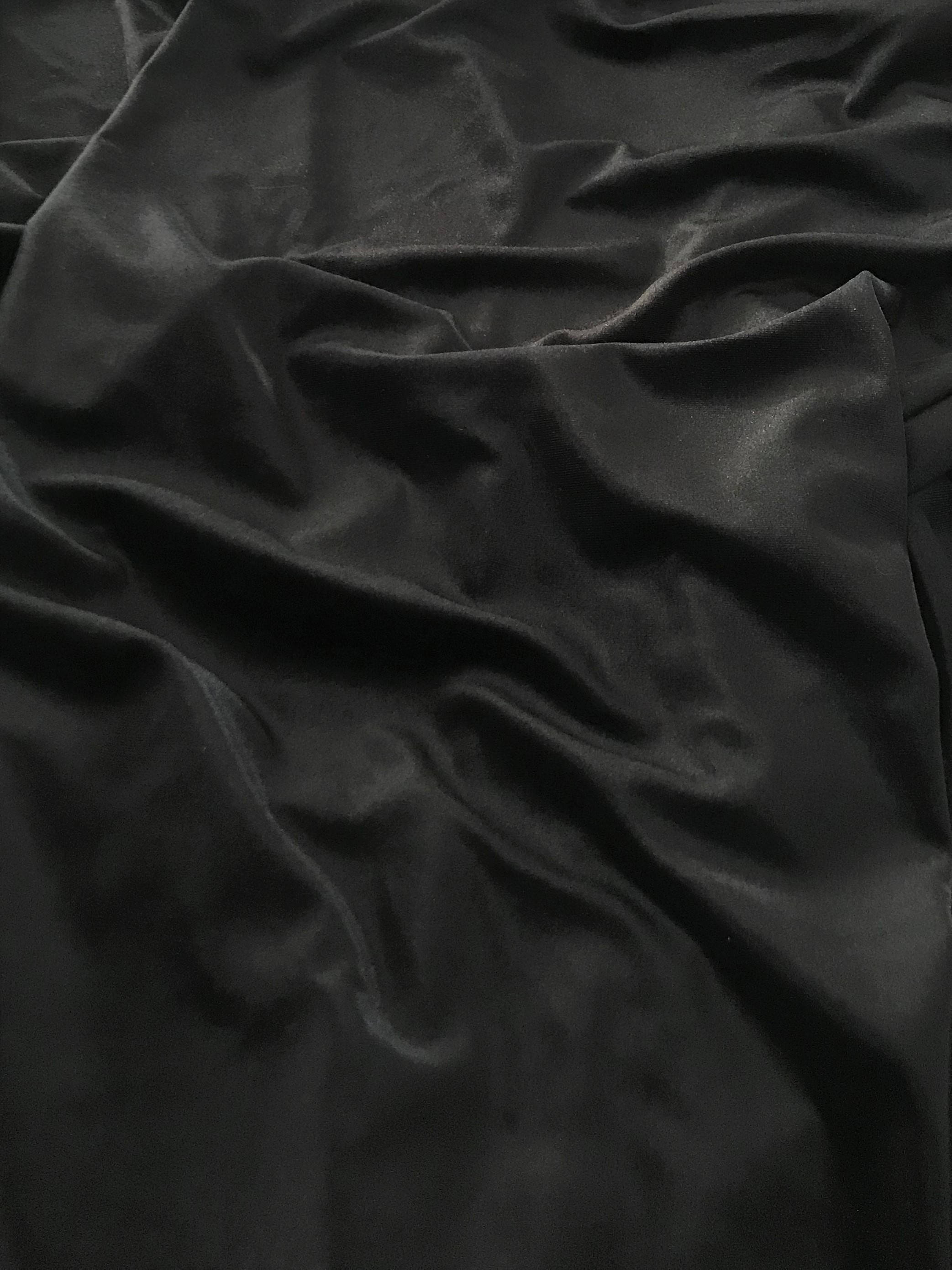 Black Velvet Fabric By the Yard Width 57 Black Velvet Etsy