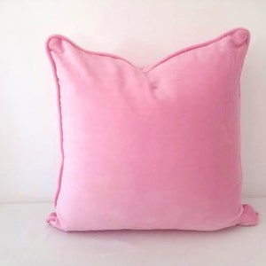 Baby Pink Velvet Pillow Cover,  Velvet Cushion Cover