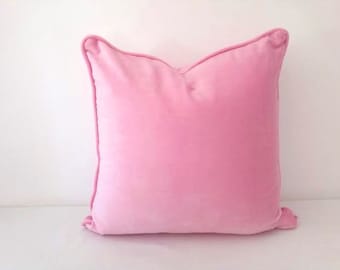 Baby Pink Velvet Pillow Cover,  Velvet Cushion Cover