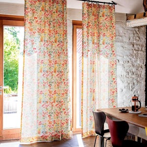 Floral Cotton Upholstery, Width 54.33&quot;, Fabric Material Sold By the Yard, Home Decor Fabric
