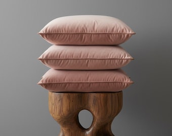 Dusty Rose Velvet Pillow Cover: Matching Piping