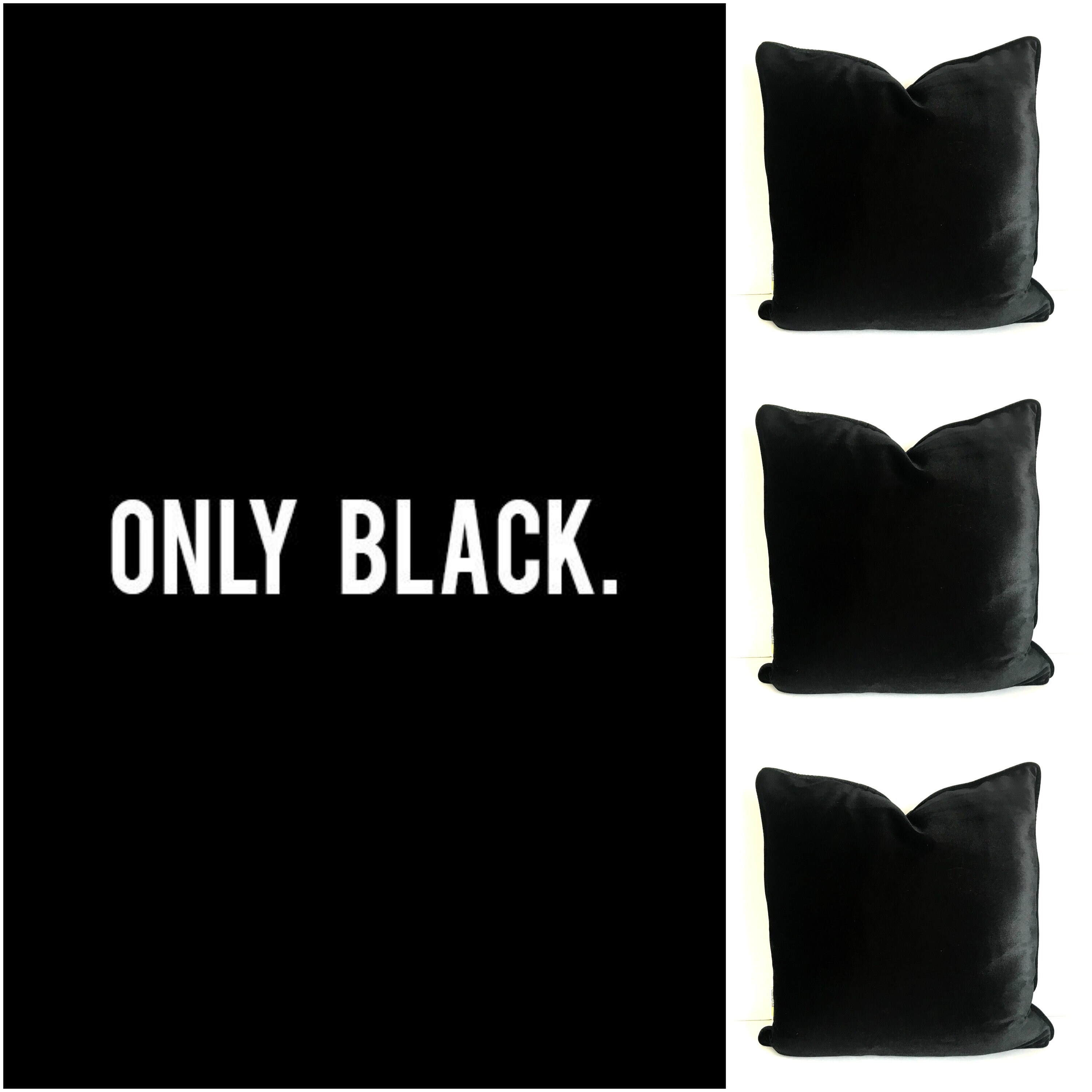 black velvet pillow covers