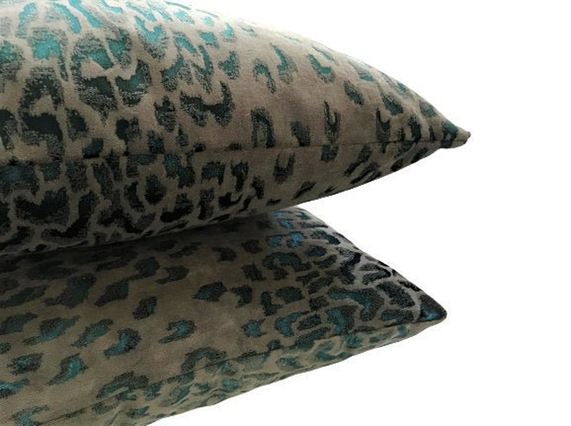 Animal Print Velvet Pillow Cover Luxe Cushion Collection Etsy