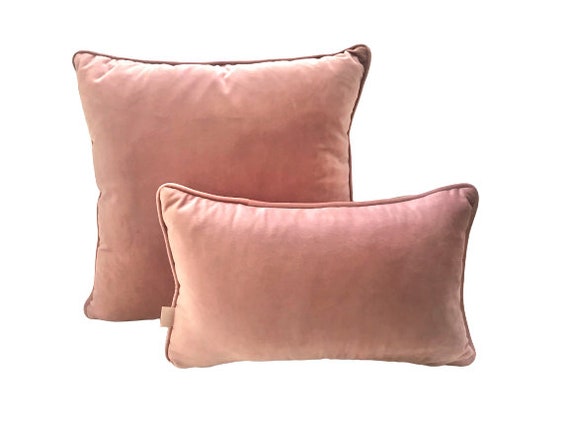 Dusty Rose Velvet Pillow Cover, Dusty Pink Cushion Cover