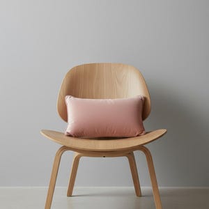 Dusty Rose Velvet Pillow Cover, Peachy Blush Cushion image 1